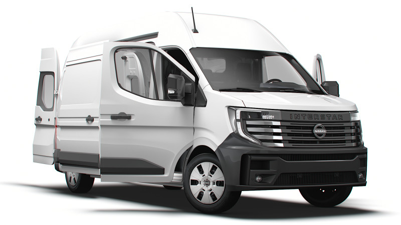 Nissan Interstar L3H3 Van HQ Interior 2024 3Dモデル .c4d .max .obj .3ds .fbx .stl .blend 