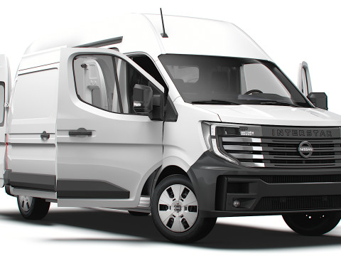 Nissan Interstar L3H3 Van HQ Interior 2024 3Dモデル