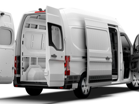 Nissan Interstar L3H3 Van HQ Interior 2024 3Dモデル