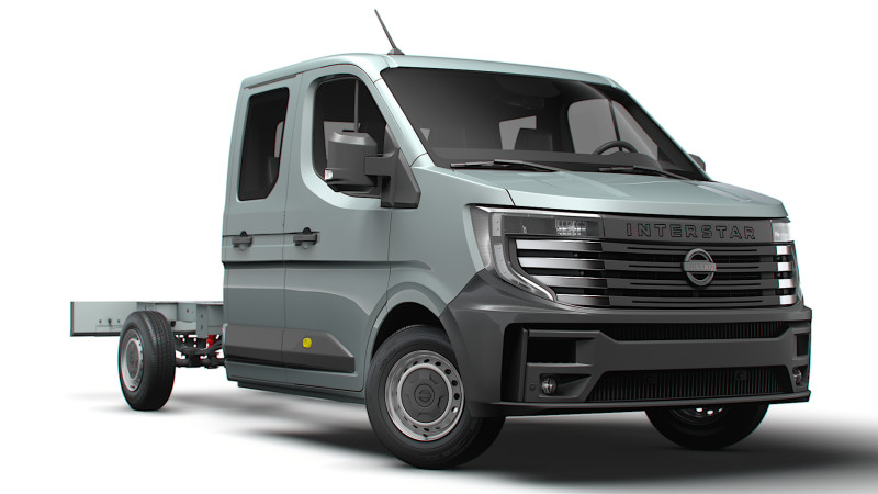 Nissan Interstar CrewCab L3 Chassis 2024 3D Model .c4d .max .obj .3ds .fbx .stl .blend 