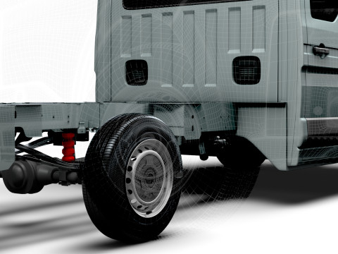 Nissan Interstar CrewCab L3 Chassis 2024 3D Model