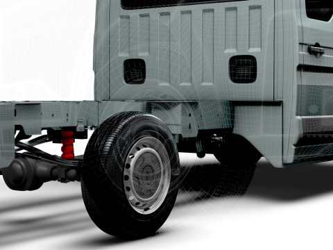 Renault Master CrewCab L3 Chassis 2024 3D Model