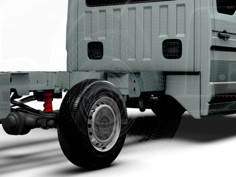 Renault Master CrewCab L3 Chassis 2024 3D Model