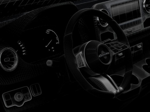 Freightliner Sprinter L1H2 FWD HQ Interior 2024 3D Model