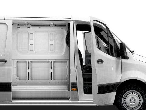 Freightliner Sprinter L2H1 FWD HQ Interior 2024 3D Model