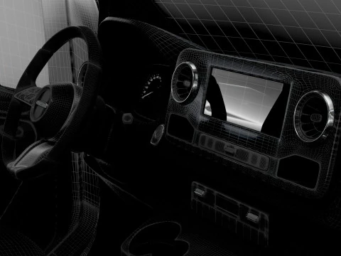 Freightliner Sprinter L2H1 FWD HQ Interior 2024 3D Model