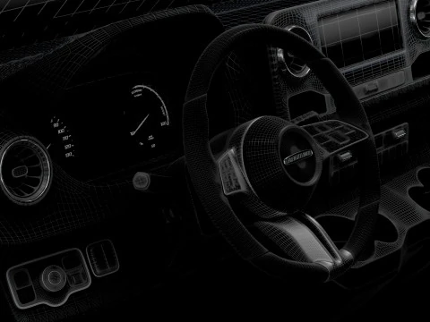 Freightliner Sprinter L2H2 FWD HQ Interior 2024 3D Model