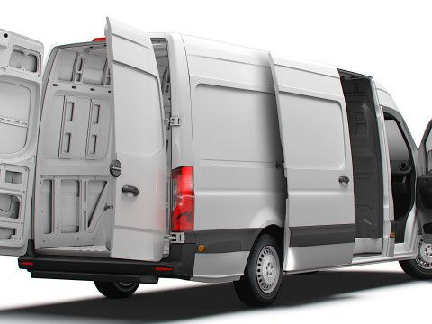 Freightliner Sprinter L3H2 RWD HQ Interior 2024 3D Модель