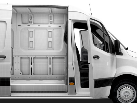Freightliner Sprinter L3H2 RWD HQ Interior 2024 3D Модель