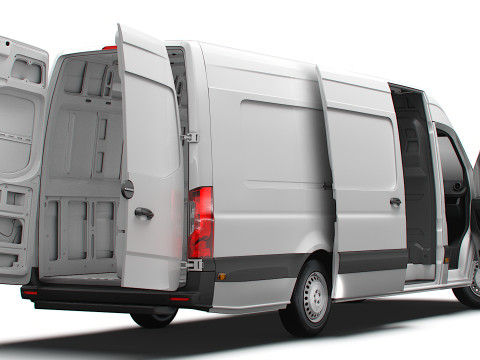 Freightliner Sprinter L4H2 RWD HQ Interior 2024 3D Model