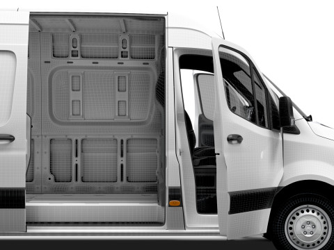 Freightliner Sprinter L4H2 RWD HQ Interior 2024 3D Model