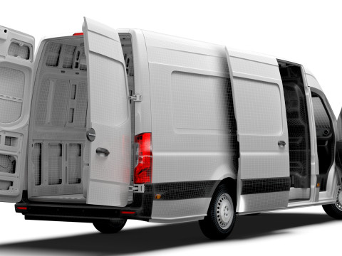 Freightliner Sprinter L4H2 RWD HQ Interior 2024 3D Model