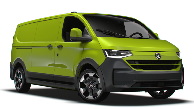 Volkswagen Transporter L2H1 2024 3Dモデル .c4d .max .obj .3ds .fbx .stl .blend 