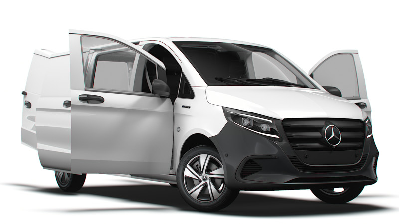 Mercedes Benz eVito L1 HQ Interior 2024 3D Model .c4d .max .obj .3ds .fbx .stl .blend 