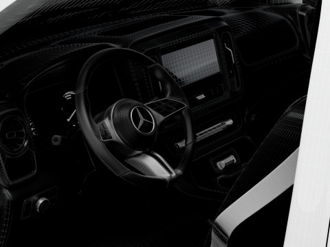 Mercedes Benz eVito L1 HQ Interior 2024 3D Model
