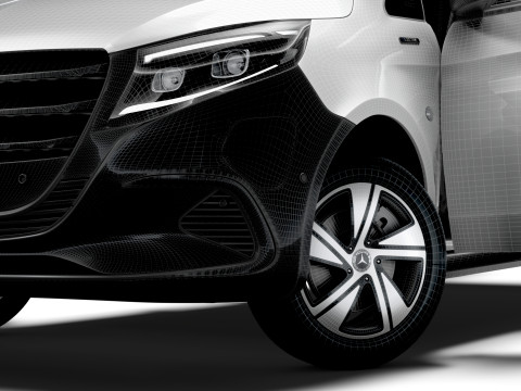 Mercedes Benz eVito L1 HQ Interior 2024 3D Model