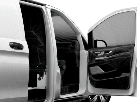 Mercedes Benz eVito L1 HQ Interior 2024 3D Model