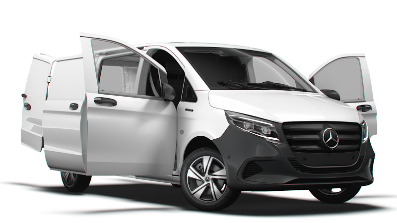 Mercedes Benz eVito L2 HQ Interior 2024 3D 모델 .c4d .max .obj .3ds .fbx .stl .blend 