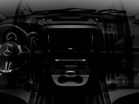 Mercedes Benz eVito Valve L2 HQ Interior 2024 3D Model