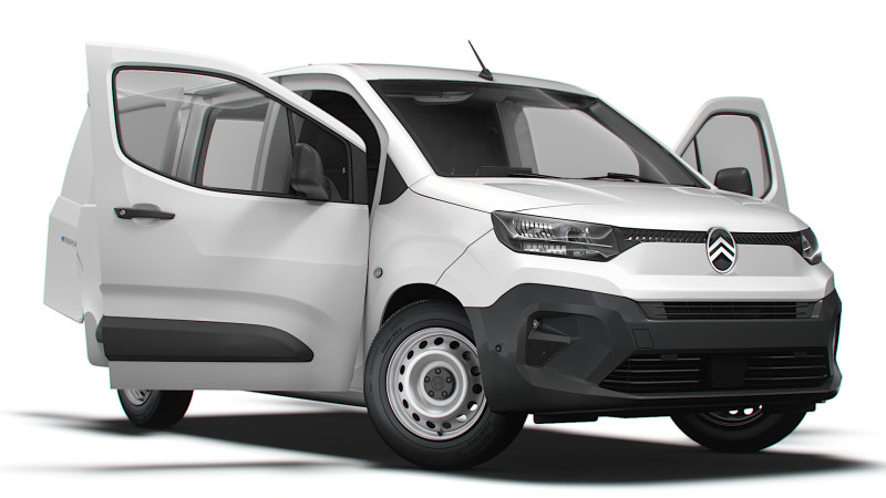 Citroen e Berlingo SWB Van HQInterior 2024 3D Model .c4d .max .obj .3ds .fbx .stl .blend 