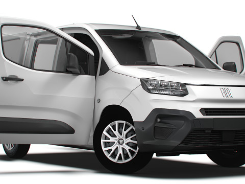 Fiat E Doblo SWB Van HQInterior 2024 3D Model