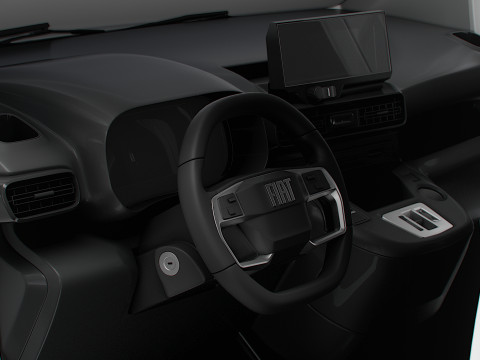 Fiat E Doblo SWB Van HQInterior 2024 3D Модель