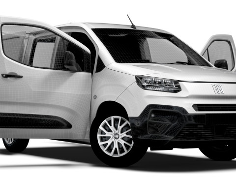 Fiat E Doblo SWB Van HQInterior 2024 3D Модель