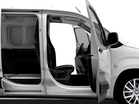 Fiat E Doblo SWB Van HQInterior 2024 3D Модель