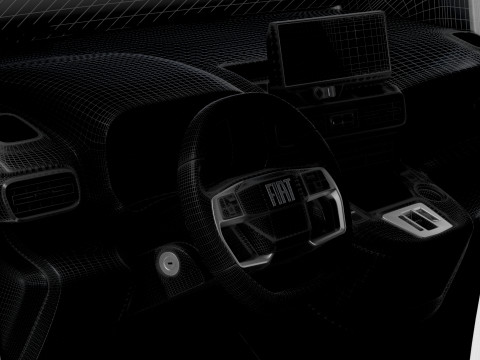 Fiat E Doblo SWB Van HQInterior 2024 3D Модель