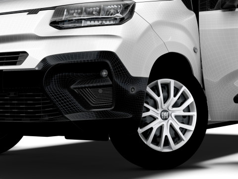 Fiat E Doblo SWB Van HQInterior 2024 3D Модель