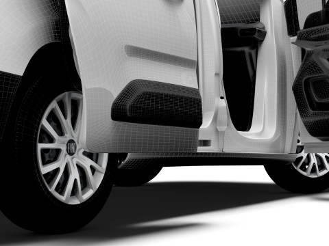 Fiat E Doblo SWB Van HQInterior 2024 3D Модель