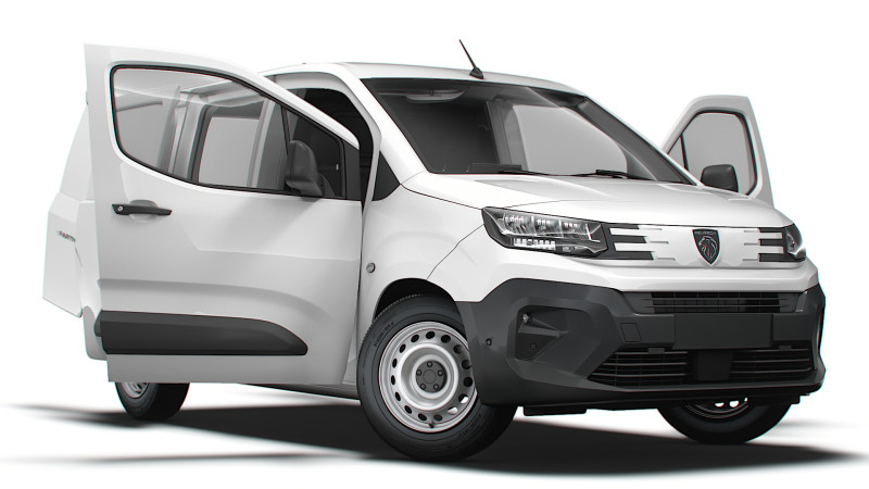 Peugeot e Partner SWB Van HQInterior 2024 Modelo 3D .c4d .max .obj .3ds .fbx .stl .blend 