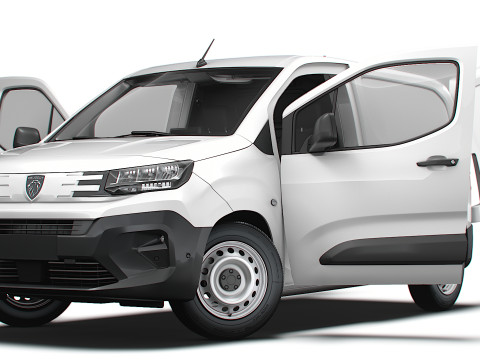 Peugeot e Partner SWB Van HQInterior 2024 Modelo 3D
