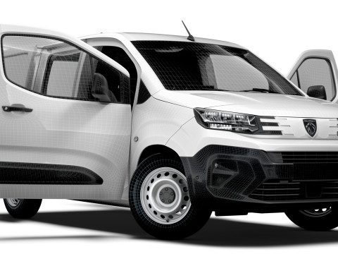 Peugeot e Partner SWB Van HQInterior 2024 Modelo 3D