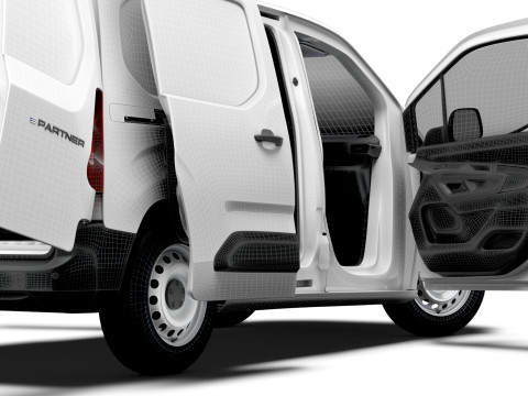 Peugeot e Partner SWB Van HQInterior 2024 Modelo 3D