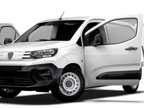 Peugeot e Partner SWB Van HQInterior 2024 Modelo 3D