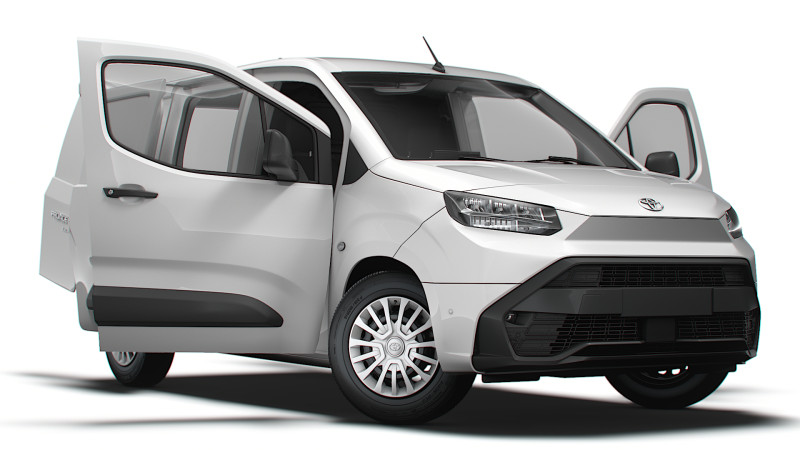 Toyota ProAce City Electric SWB Van HQInterior 2024 Modelo 3D .c4d .max .obj .3ds .fbx .stl .blend 