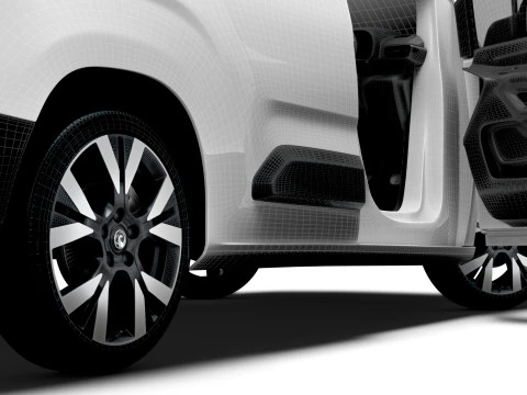 Vauxhall Combo e SWB Van HQInterior 2024 3D Model