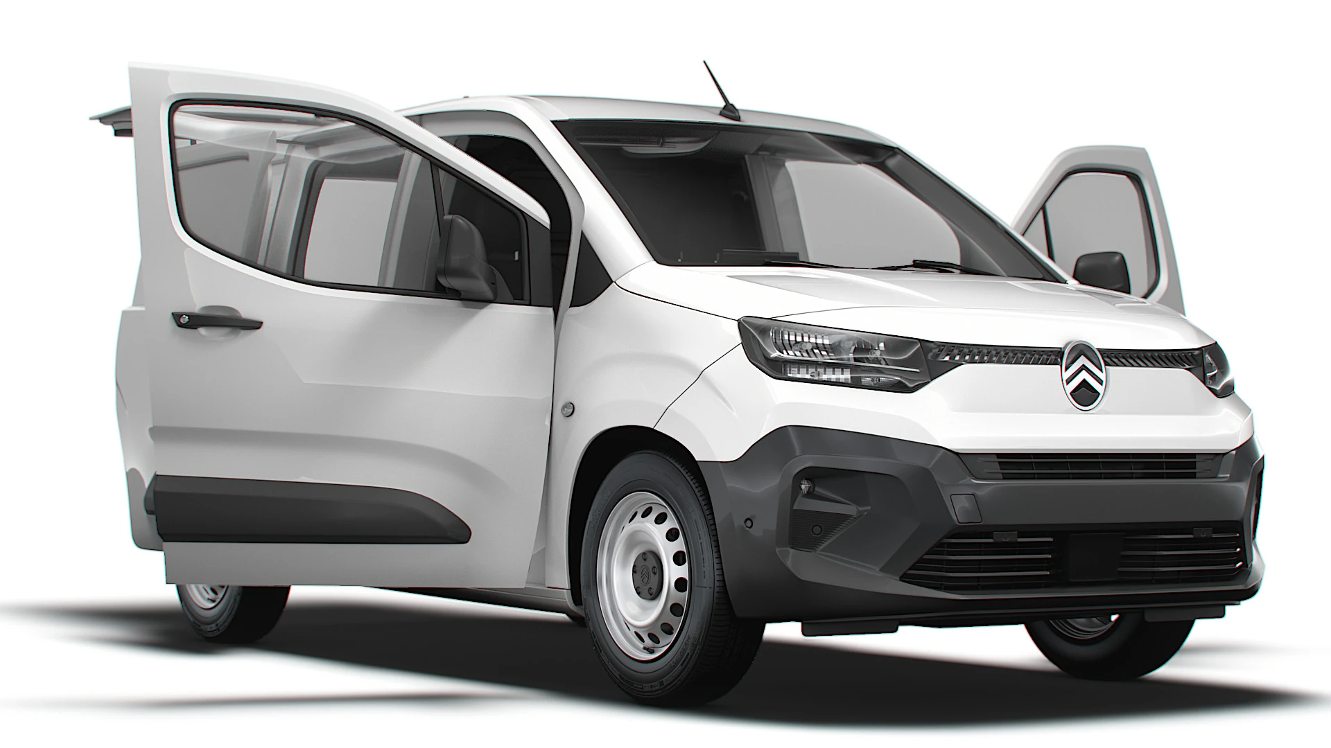 Citroen e Berlingo SWB Van Tailgate HQ Interior 2024 3D Model .c4d .max .obj .3ds .fbx .stl .blend 