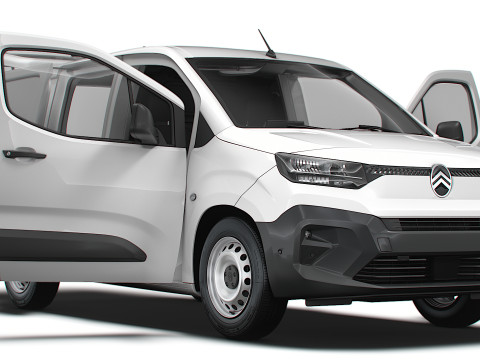 Citroen e Berlingo SWB Van Tailgate HQ Interior 2024 3D Model