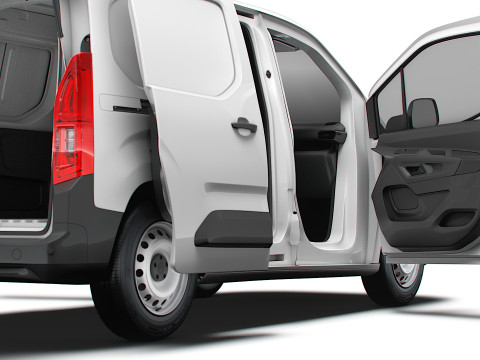 Citroen e Berlingo SWB Van Tailgate HQ Interior 2024 3D Model