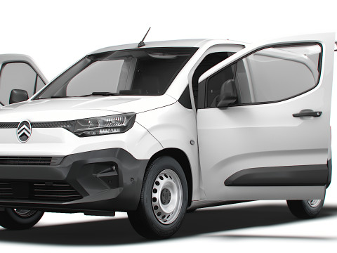Citroen e Berlingo SWB Van Tailgate HQ Interior 2024 3D Model