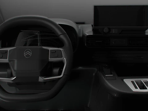 Citroen e Berlingo SWB Van Tailgate HQ Interior 2024 3D Model