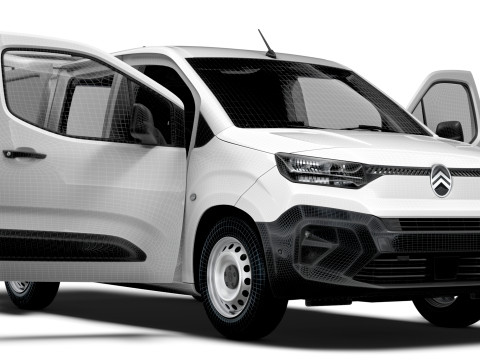 Citroen e Berlingo SWB Van Tailgate HQ Interior 2024 3D Model