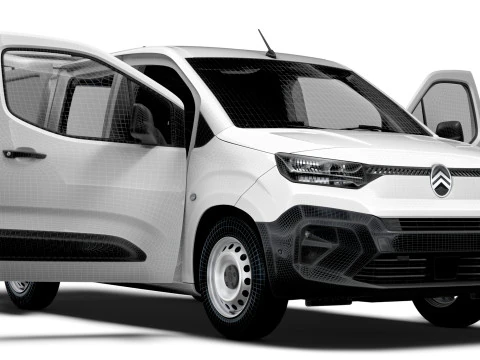 Citroen e Berlingo SWB Van Tailgate HQ Interior 2024 3D Model