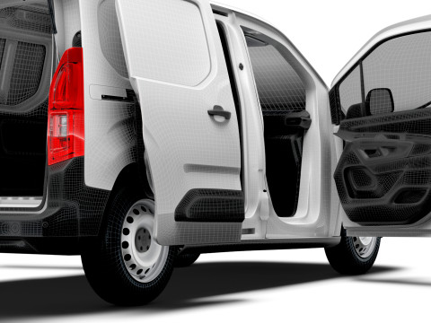 Citroen e Berlingo SWB Van Tailgate HQ Interior 2024 3D Model