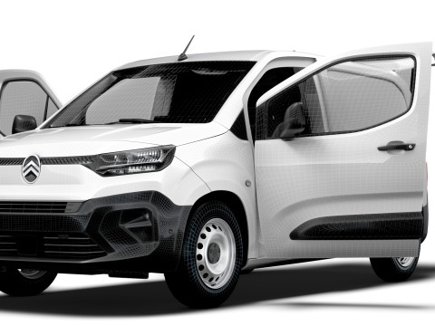 Citroen e Berlingo SWB Van Tailgate HQ Interior 2024 3D Model
