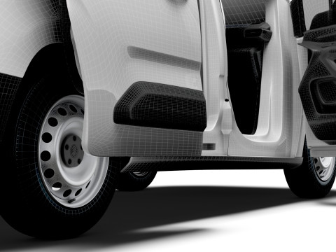 Citroen e Berlingo SWB Van Tailgate HQ Interior 2024 3D Model