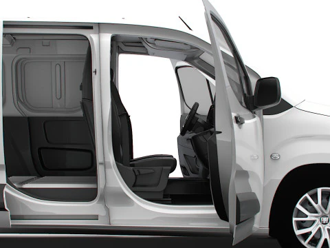 Fiat E Doblo SWB Van Tailgate HQ Interior 2024 3D Model