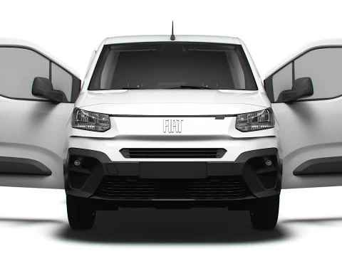 Fiat E Doblo SWB Van Tailgate HQ Interior 2024 3D Model